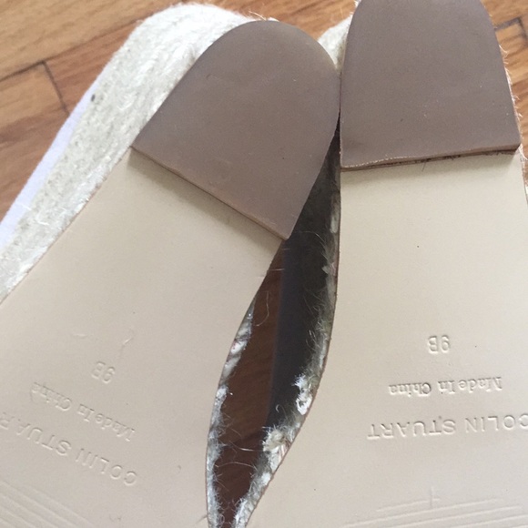 Colin Stuart Peep Toe Platform Jute Wedge Heels - Picture 8 of 8